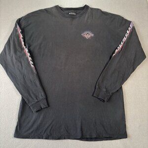 VTG Y2K Kawasaki Vulcan Motorcycles Long Sleeve T Shirt Original Logo Mens 2XL